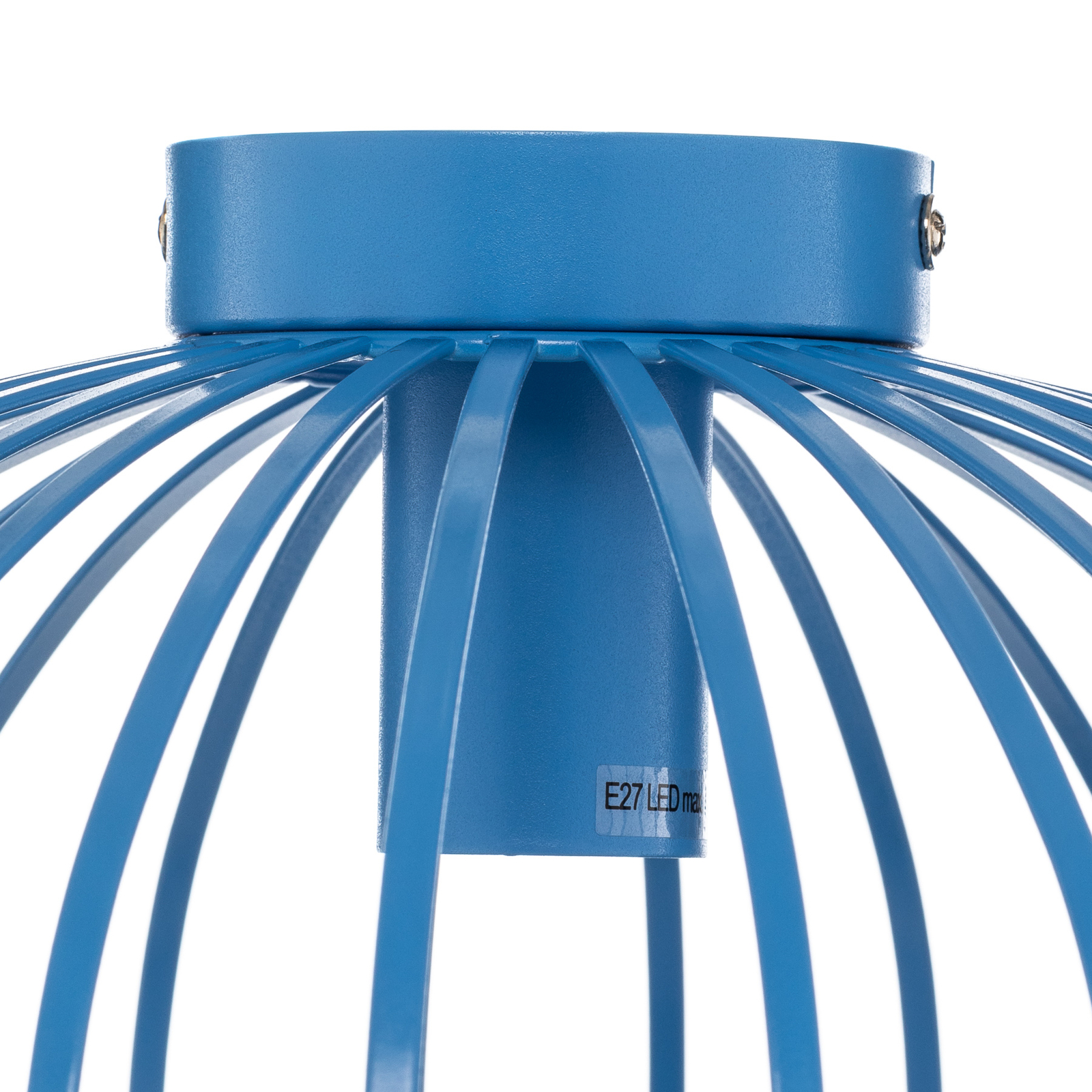 Lindby Maivi stropné svietidlo Klietka modrá 40 cm