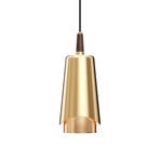 Audo Umanoff hanglamp, messing en Walnoot