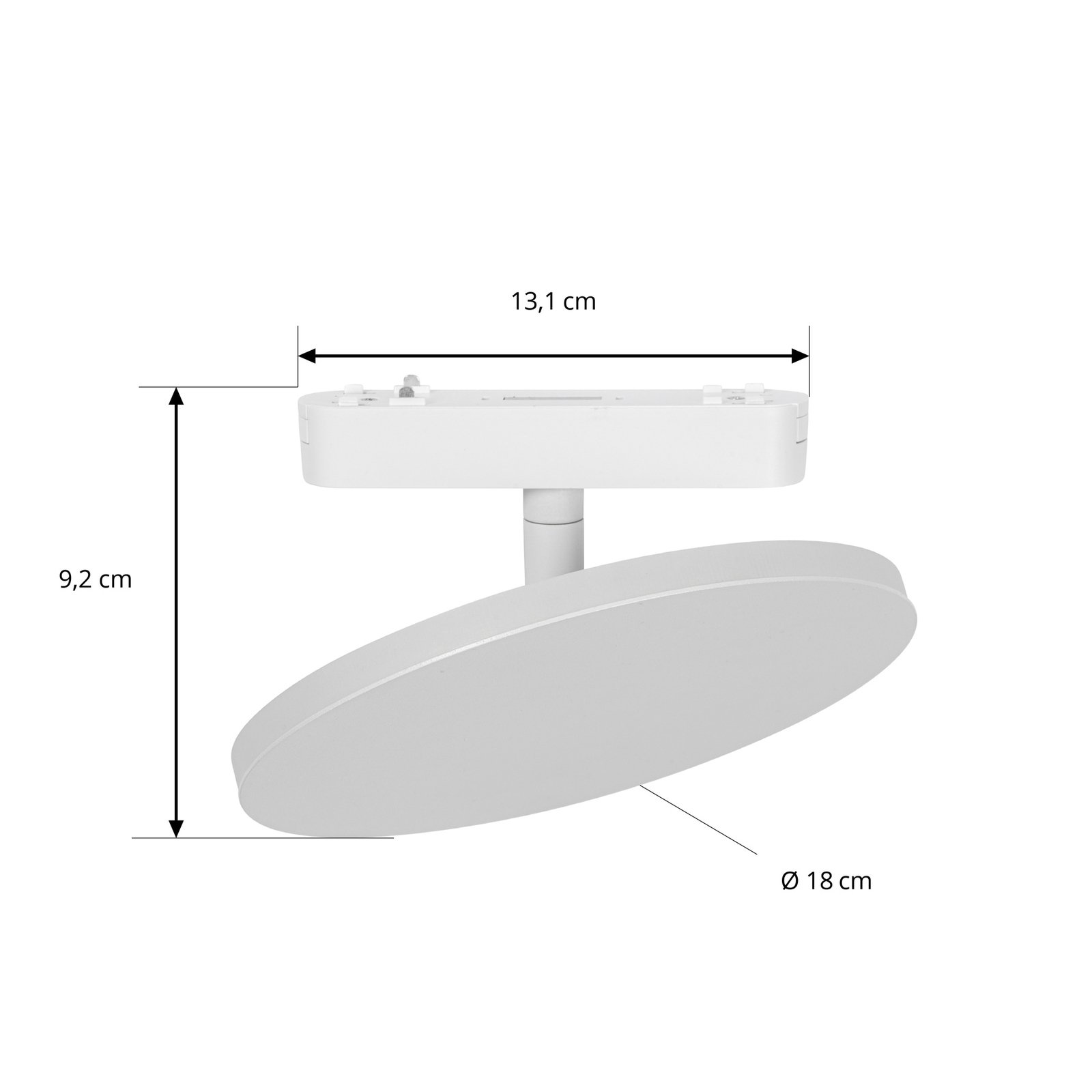 Lindby LED lampe sur rail Lumaro, blanc, rond, aluminium, 48V