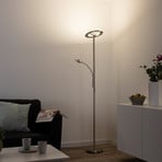 LED-uplight-golvlampa LOLAsmart Rocco med läsarm