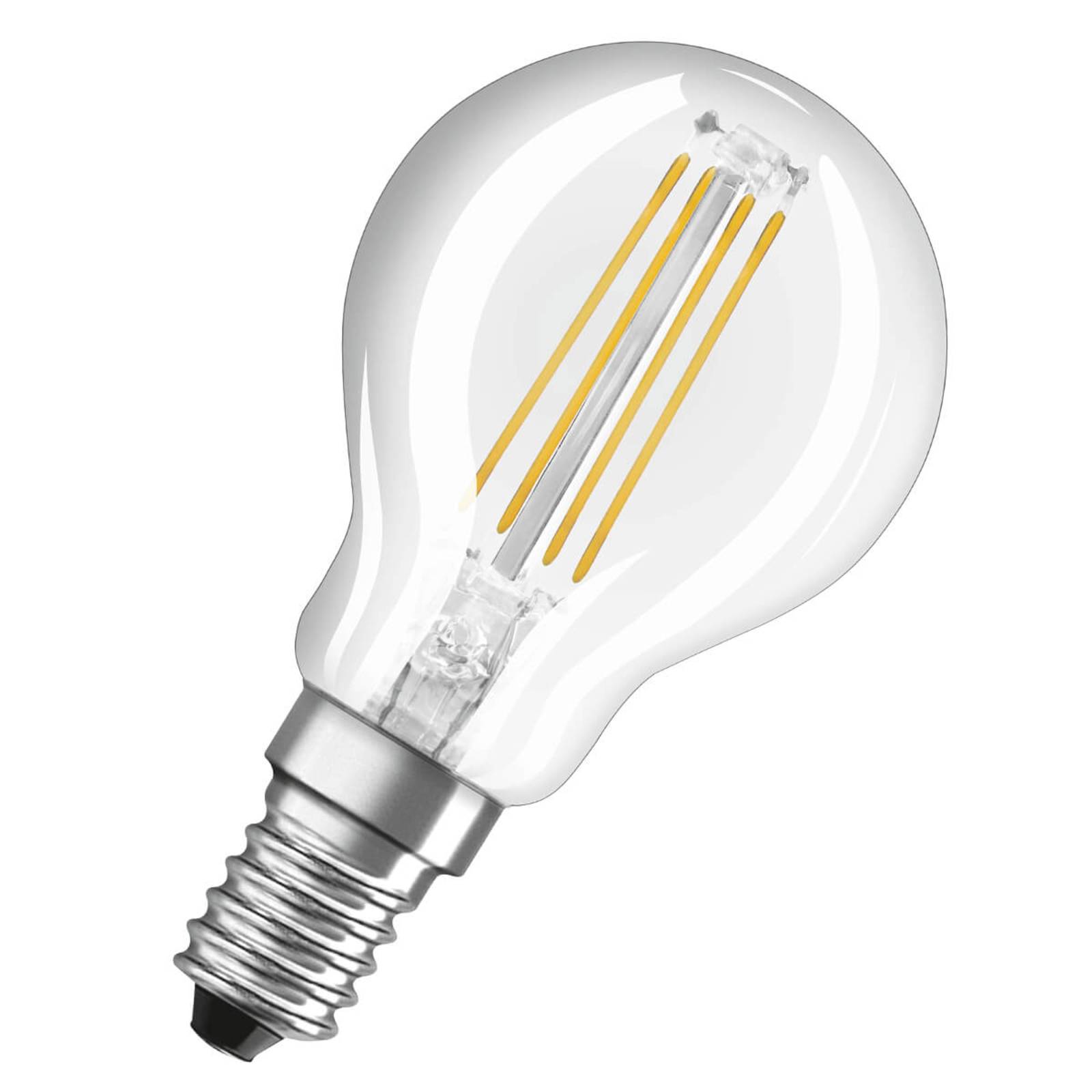 E-shop LED filament žiarovka E14 4 W teplá biela sada 3