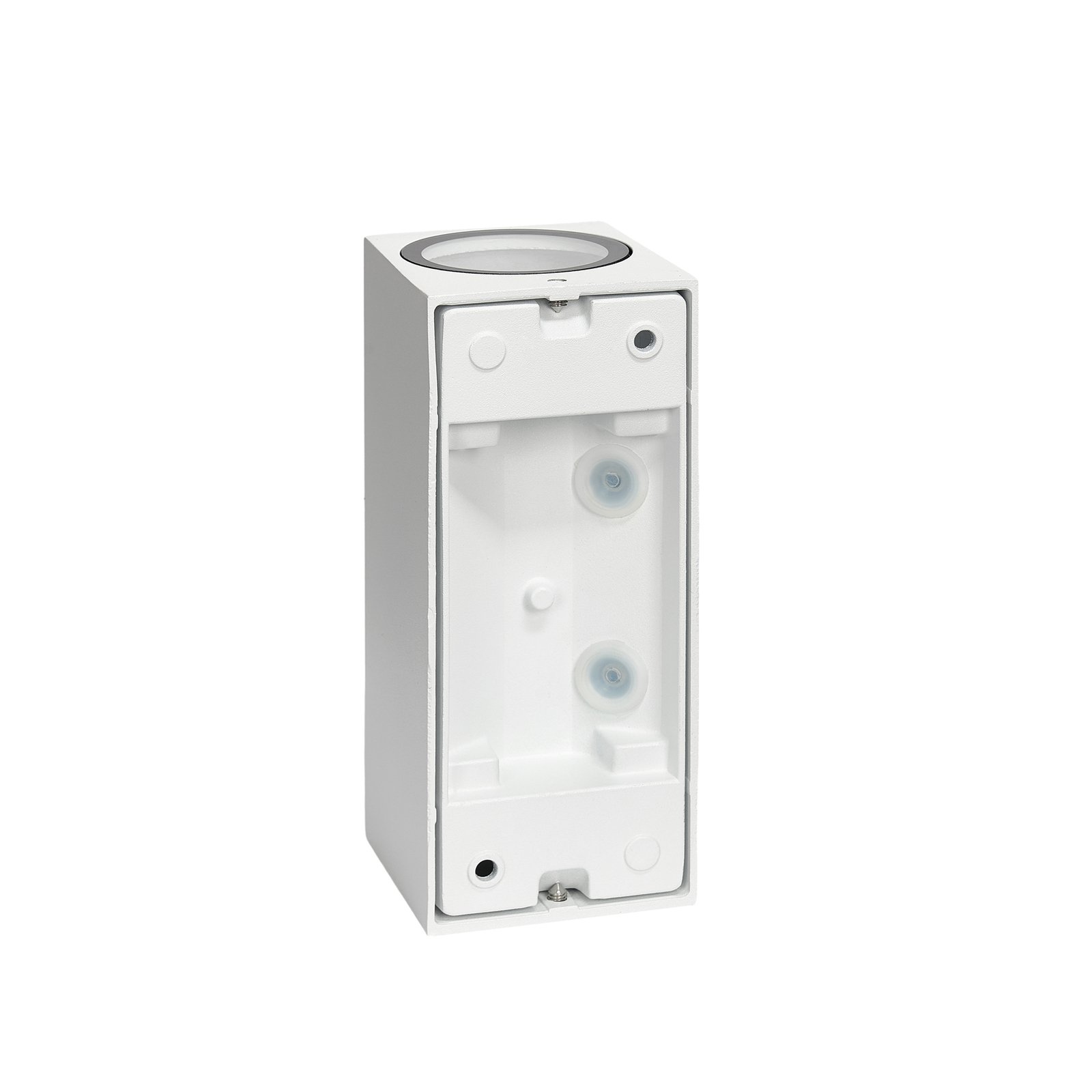Prios kültéri fali lámpa Tetje, fehér, szögletes, 16 cm-es, szögletes