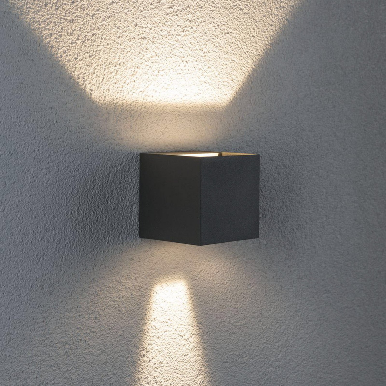 Cybo Außenwandleuchte 8x8 cm Grau 2.700 K - Paulmann