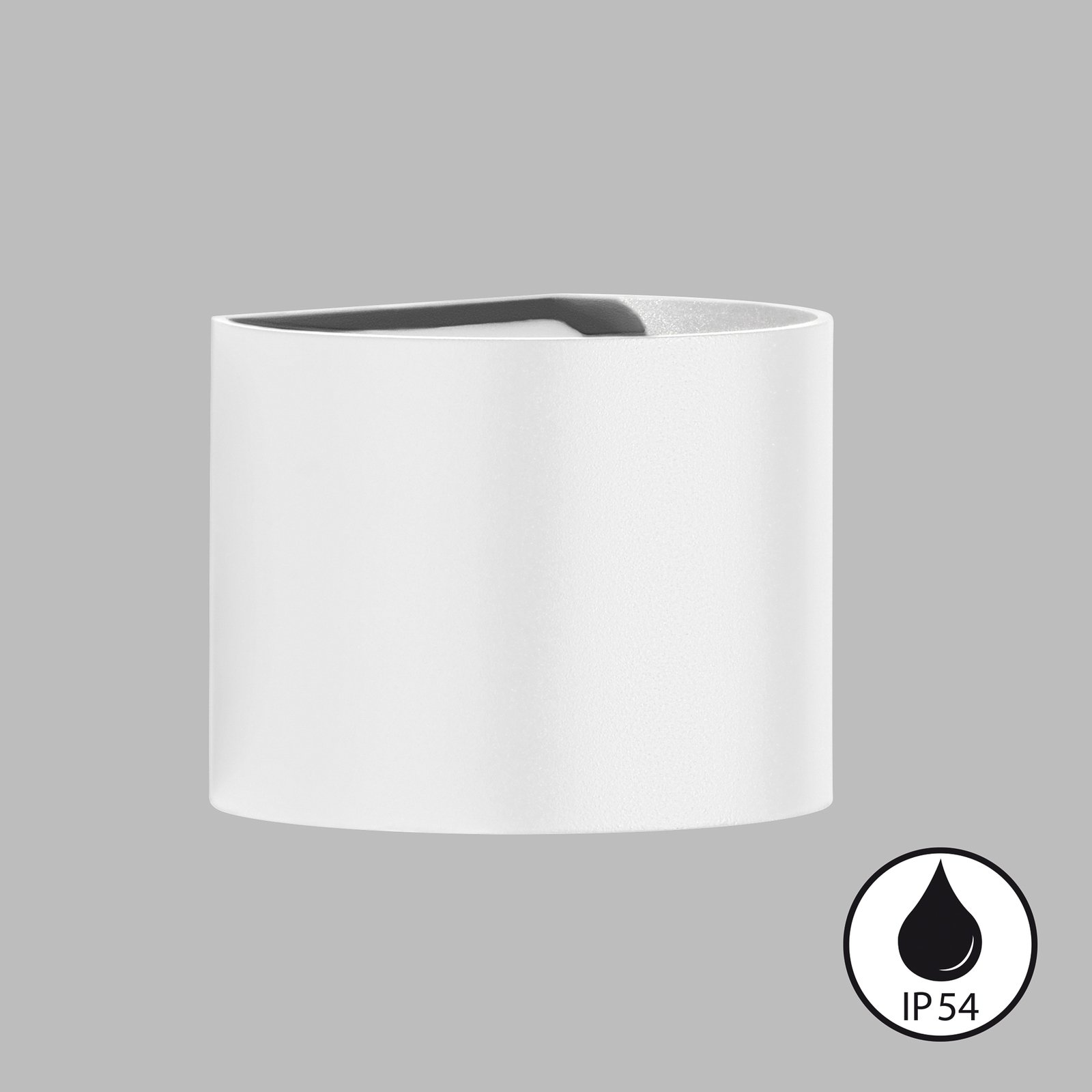 LED lauko sieninis šviestuvas "Matteo", baltos spalvos, 14 cm pločio, 2