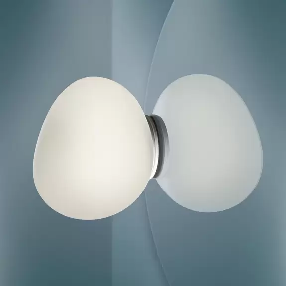 Lampenwelt Foscarini Gregg piccola Spiegelleuchte weiß