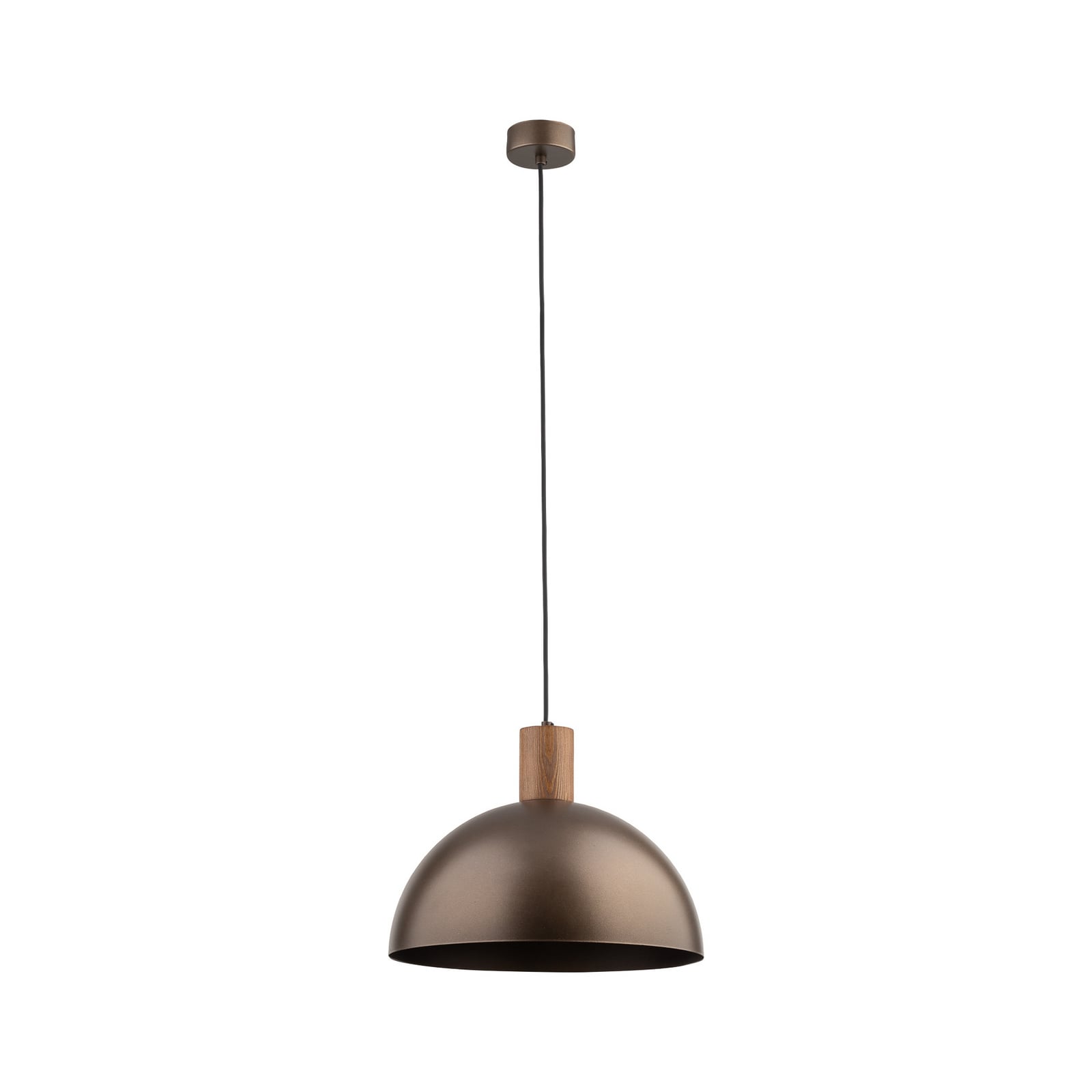 Suspension Oslo, marron, métal, Ø 34 cm, E27