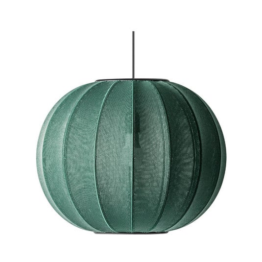 Candeeiro suspenso LED Knit-Wit 45 Round, verde, Ø45 cm - Feito à mão