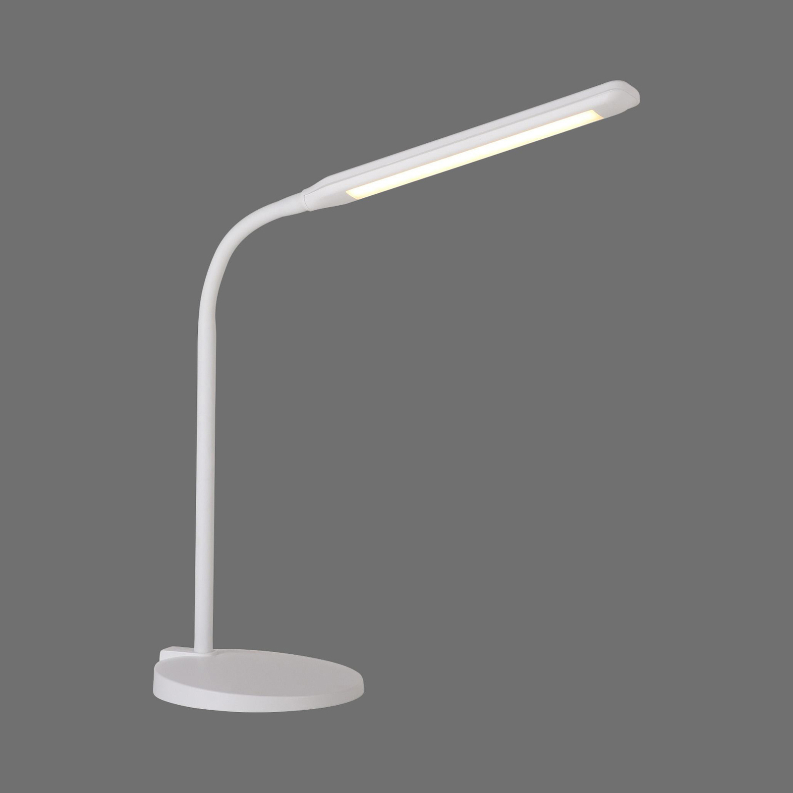 JUST LIGHT. Lampe de table LED Elly, ABS, CCT, intensité variable, blanc