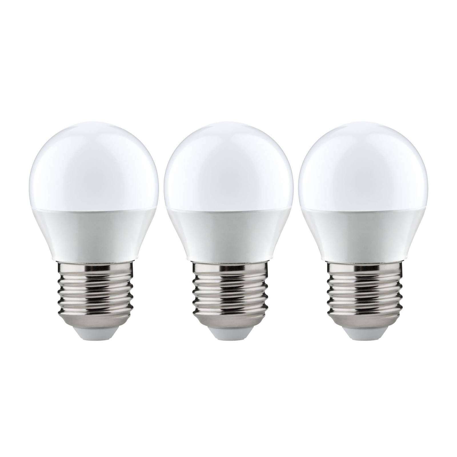 Paulmann LED-Tropfen E27 5,5W 2.700K opal 3er-Pack
