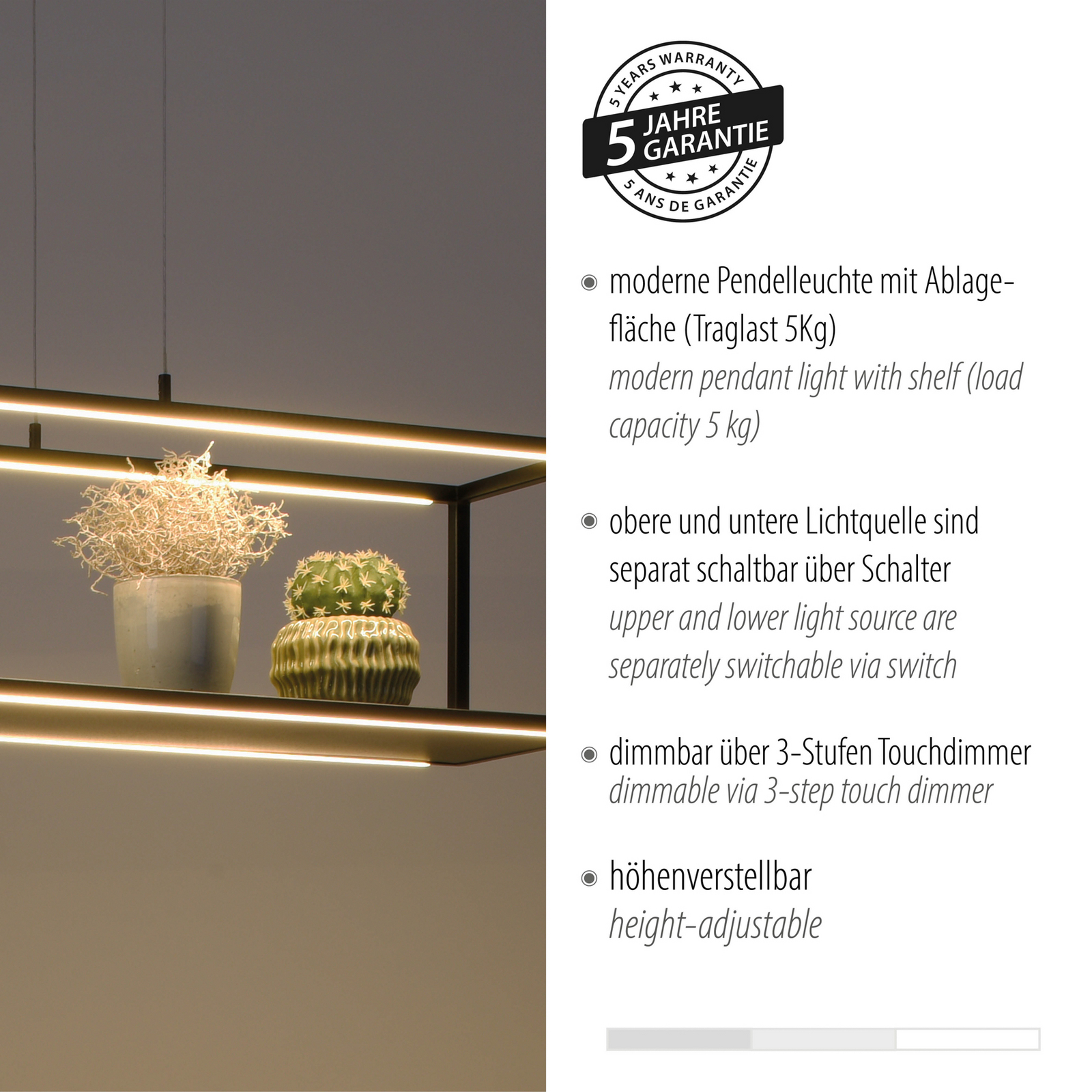 Conni LED lógó lámpa, fekete, 130 cm, CCT Conni LED lógó lámpa, fekete, 130 cm, CCT