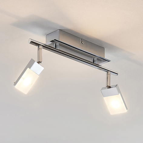 Reflektor LED Alija, chromowany, 2-punktowy