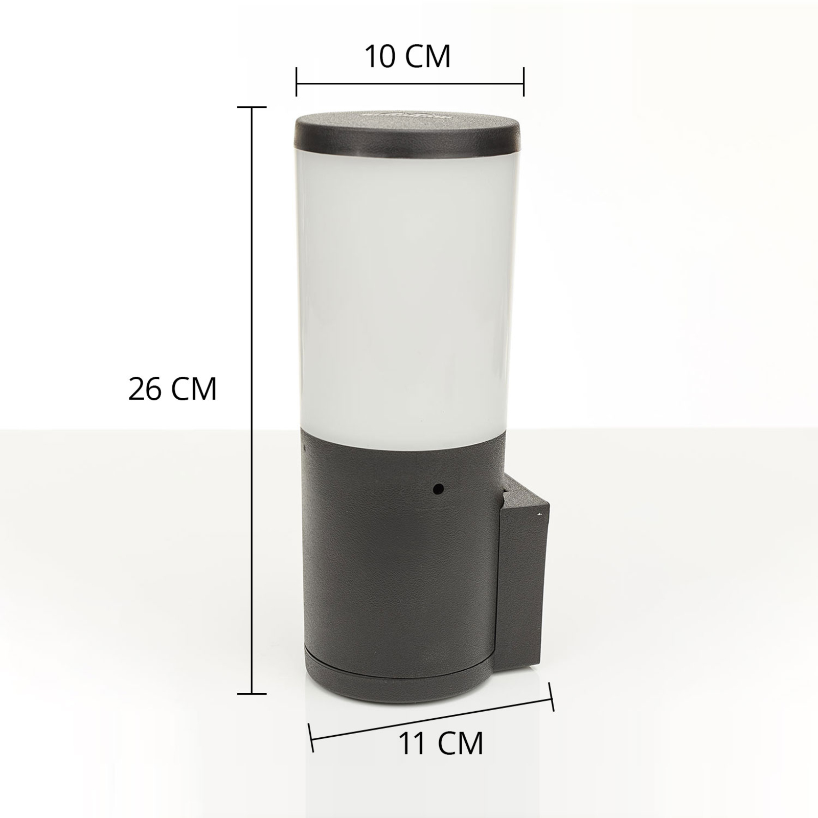 Fumagalli Wall lamp Amelia for outdoors, black, cast resin, PMMA, E27, 8 W, energy efficiency: A+, W: 10 cm, H: 26 cm