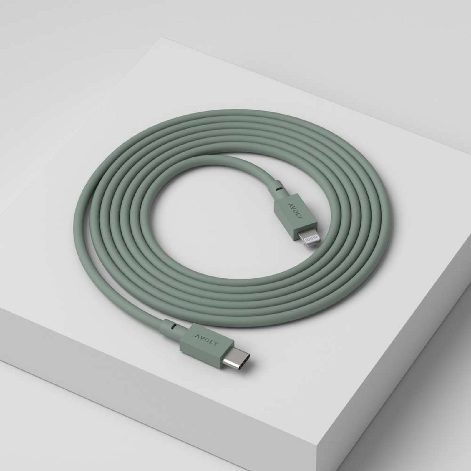 Cable 1 USB-C to Lightning 2m Oak Green - Avolt