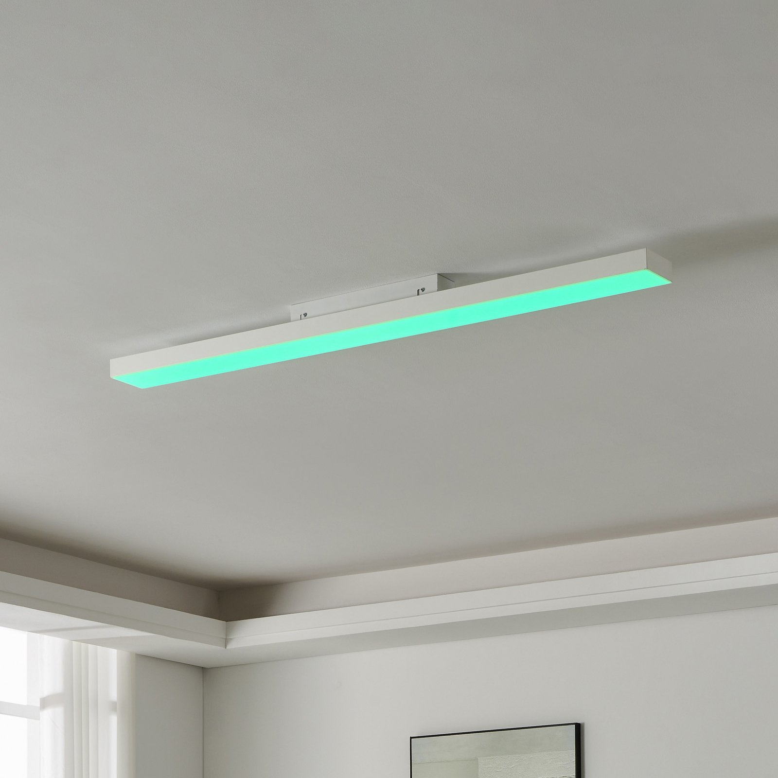 EGLO connect Turcona-Z LED stropné svietidlo 120x10cm