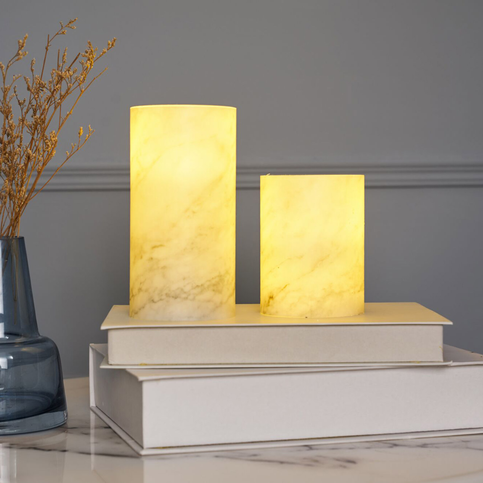 Pauleen Cosy Marble Candle LED-ljus 2-pack vax