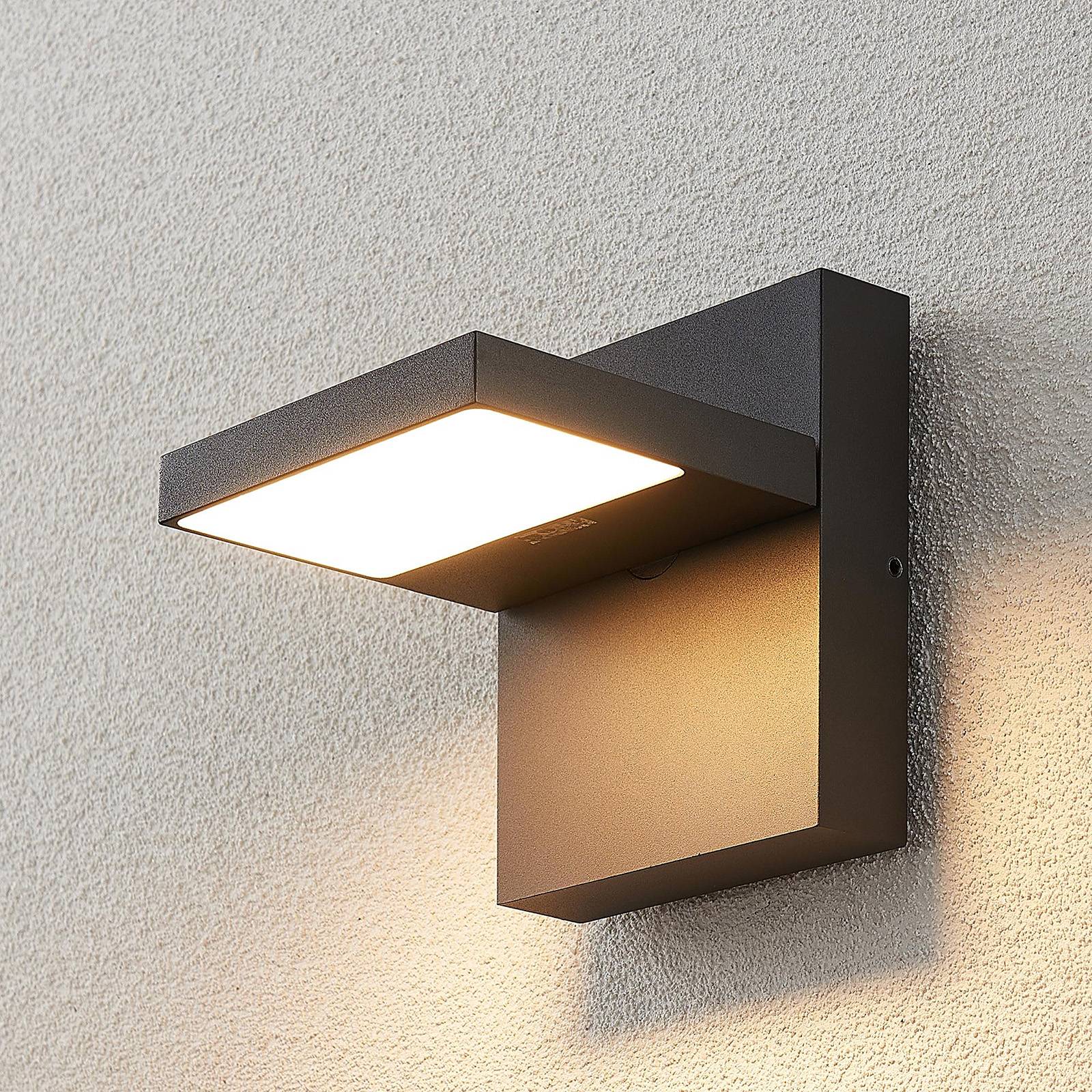 Udendørs LED-væglampe Silvan, mørkegrå Lampegiganten.dk