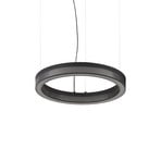 Suspension LED IDEAL LUX Crown Ø 40 cm, noire, métal