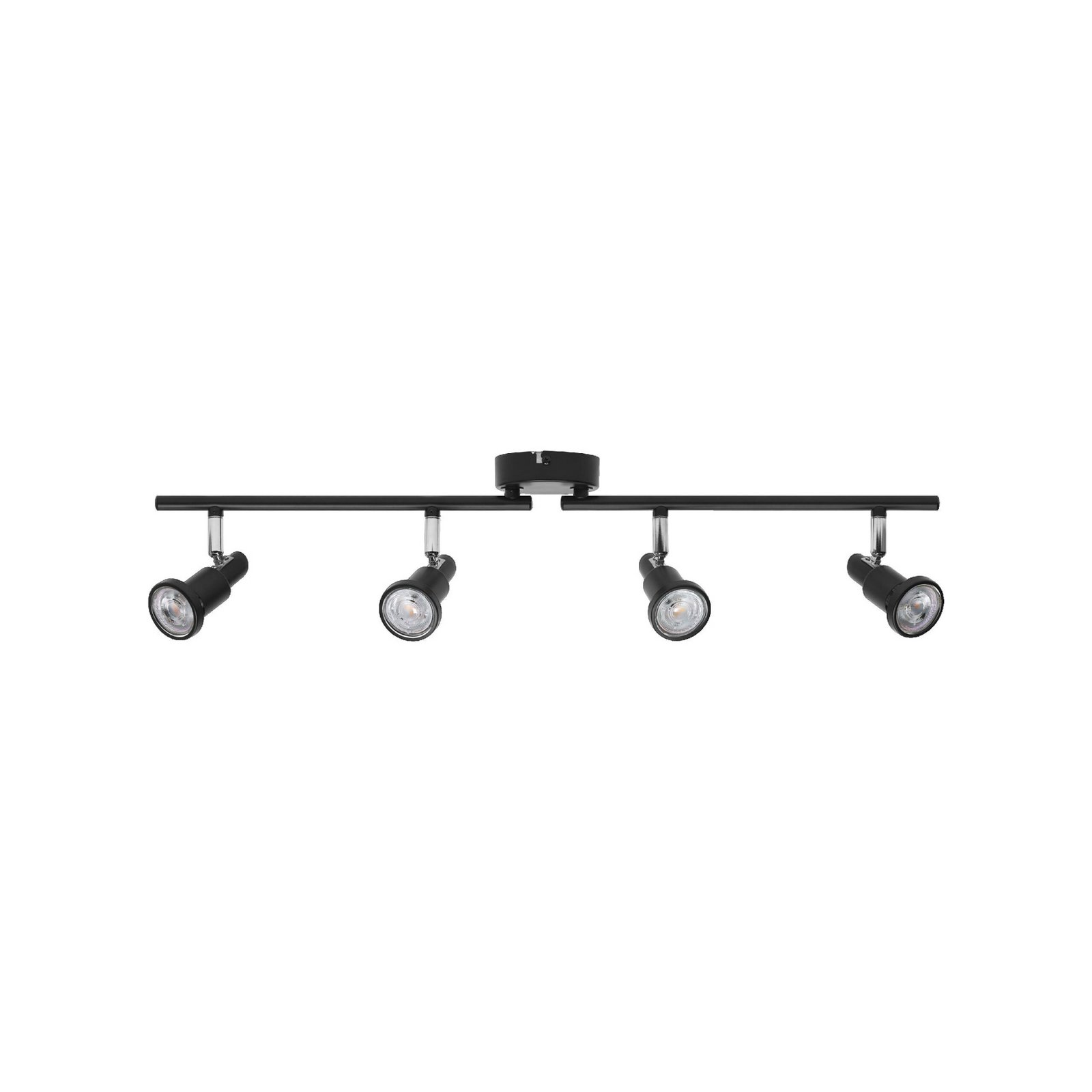 OSRAM Deckenstrahler, schwarz 4-flg. Metall GU10-LED 927 dim