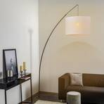 Moby White gulvlampe med tekstilskærm