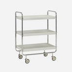 HDRoll Trolley, white/chrome 85x62x38 cm Metal - House Doctor