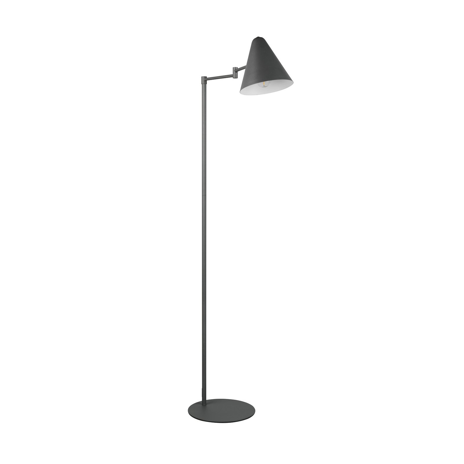 Vloerlamp Cosima, antraciet, hoogte 126 cm, metaal Vloerlamp Cosima, antraciet, hoogte 126 cm, metaal
