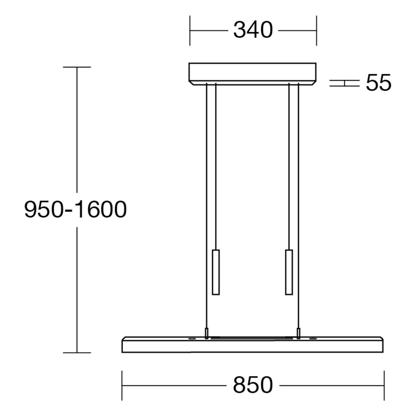 HerzBlut Leonora LED-Hängelampe Up&Down Klick&Dim