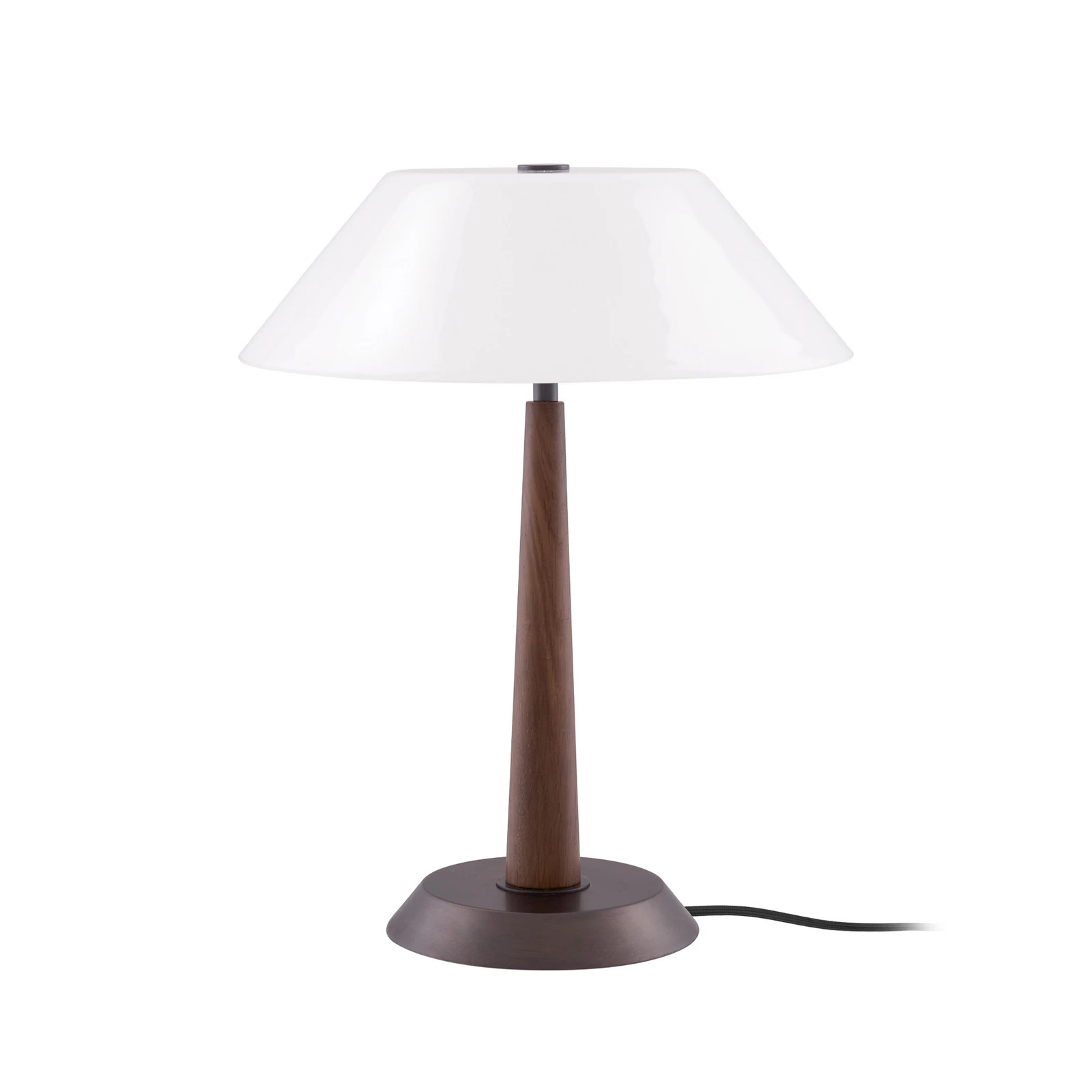 Stolní lampa Globen Lighting Ligna, výška 39 cm, bílá/bronzová/dubová