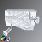 Lámpara de techo cuadrada Cabo-C LED RGBW