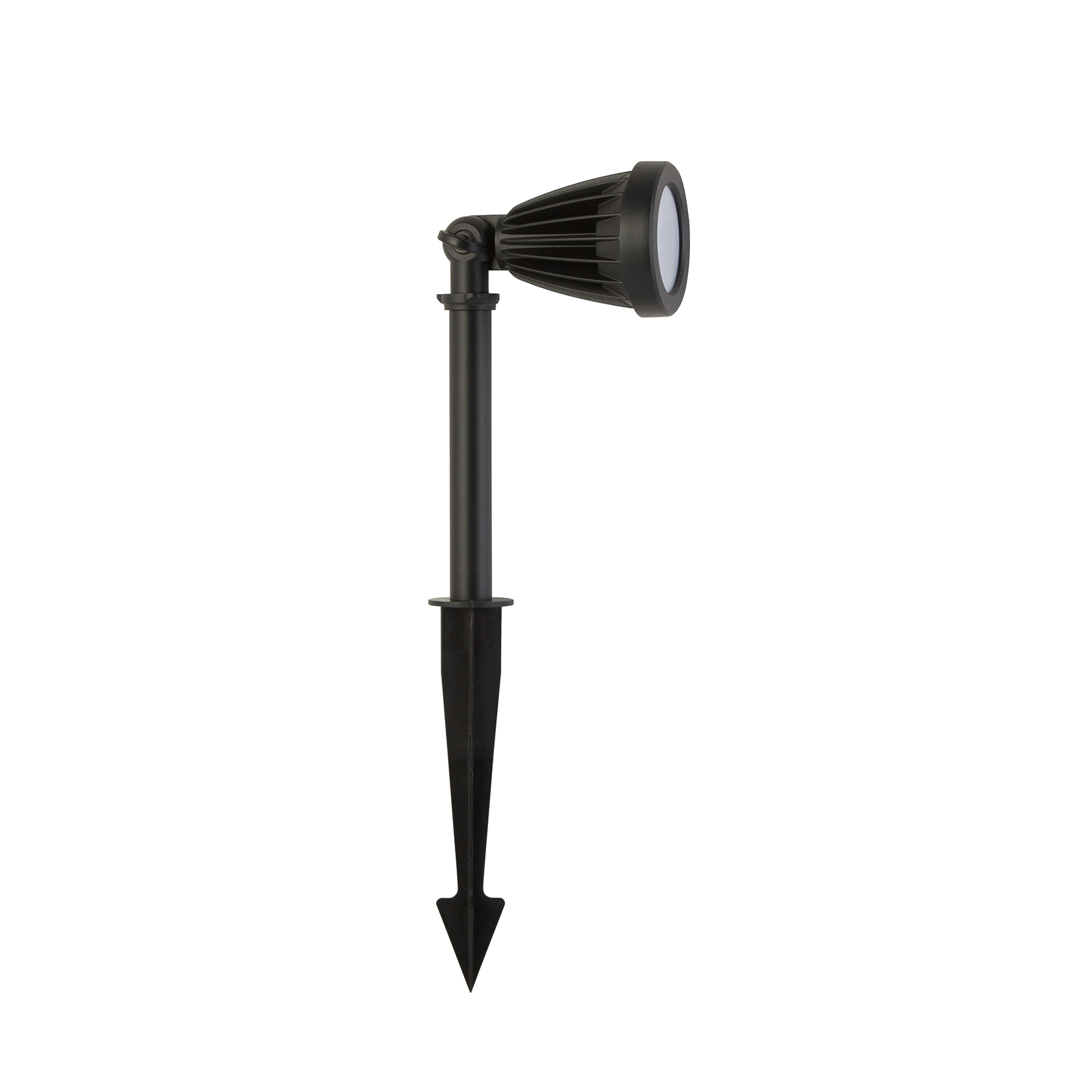 LED-Erdspießstrahler Spikey, schwarz, Metall, 25 cm, IP54