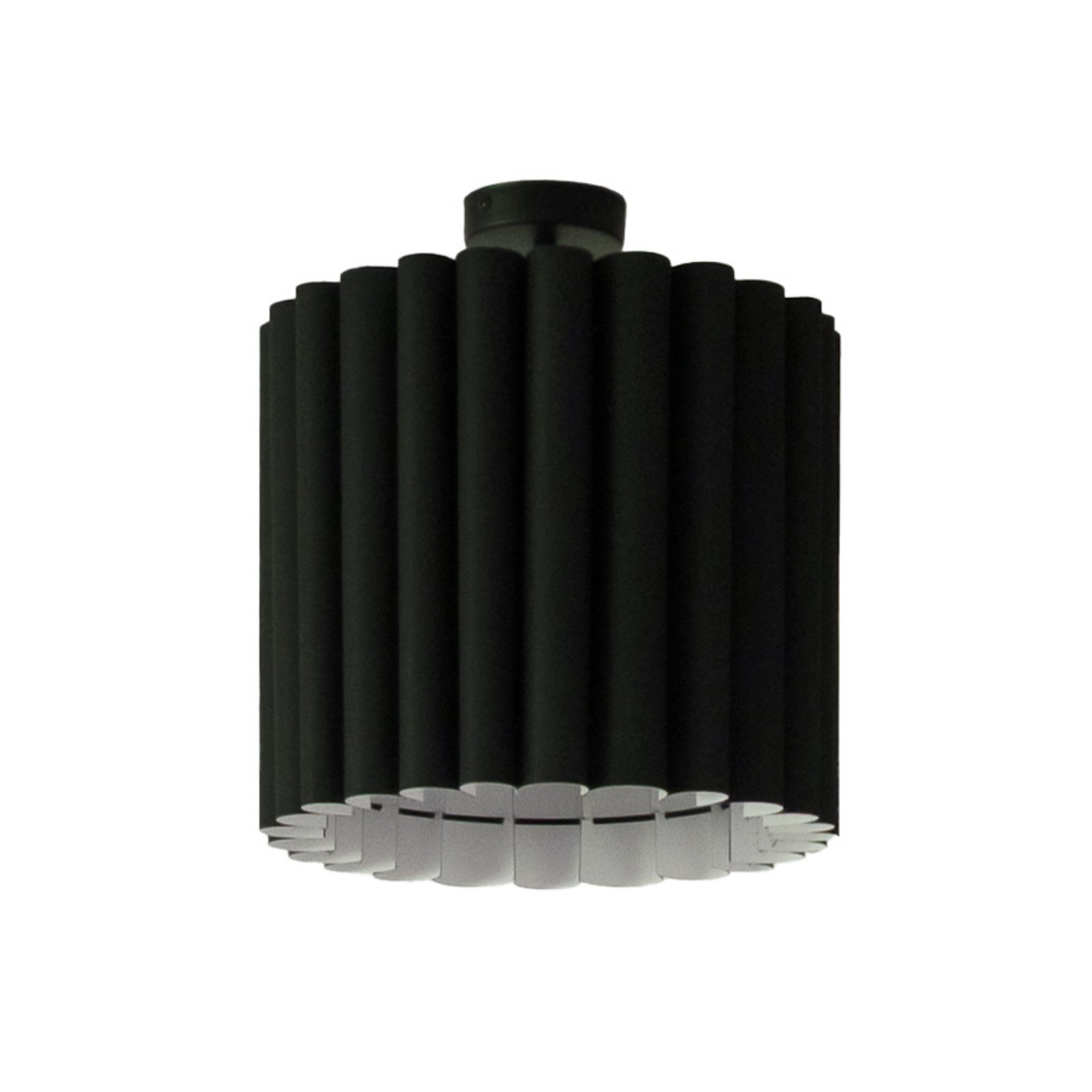 Lampa sufitowa Aria, czarna, mikrofibra, E27