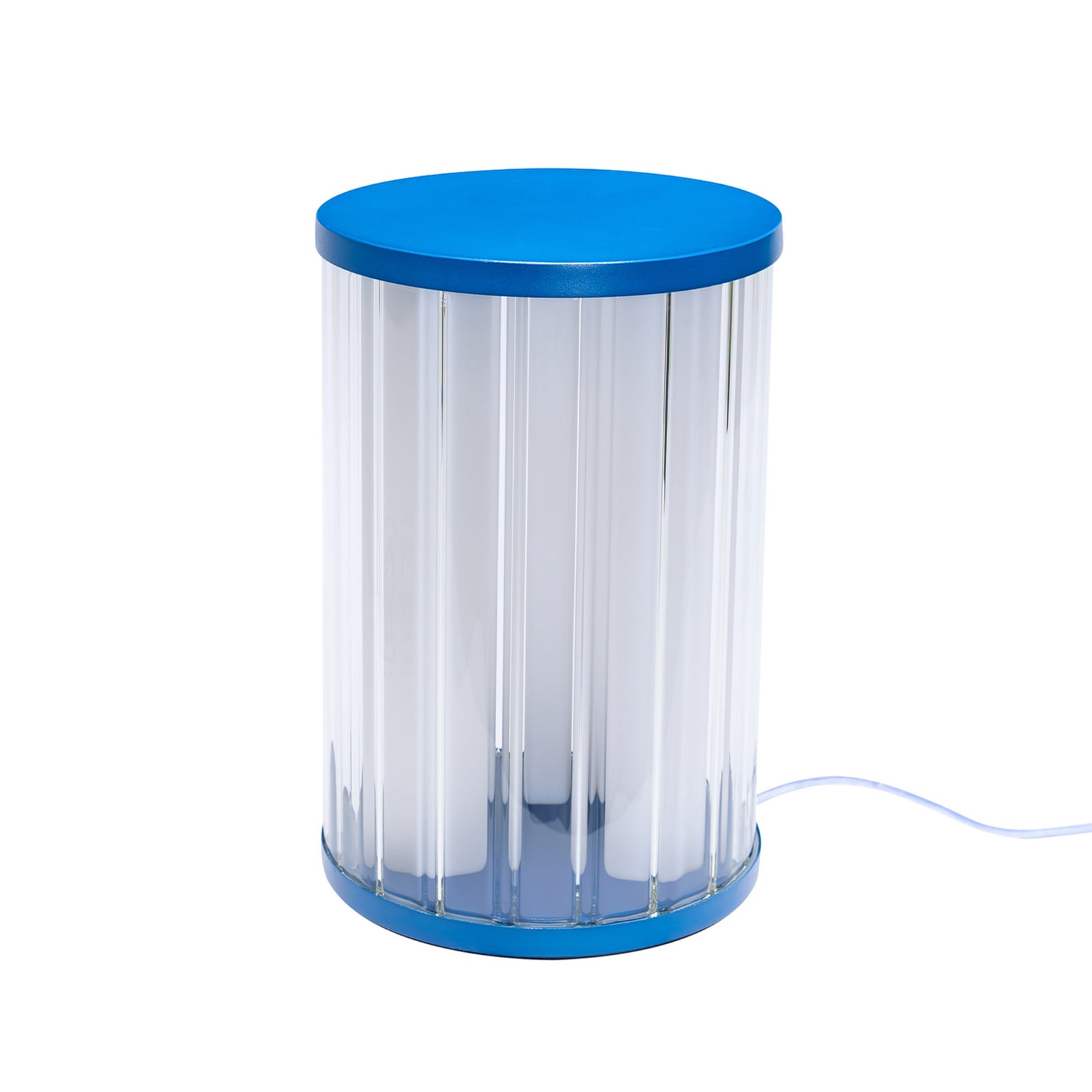 Aru LED-bordslampa, blå/klar, höjd 30 cm – Hübsch