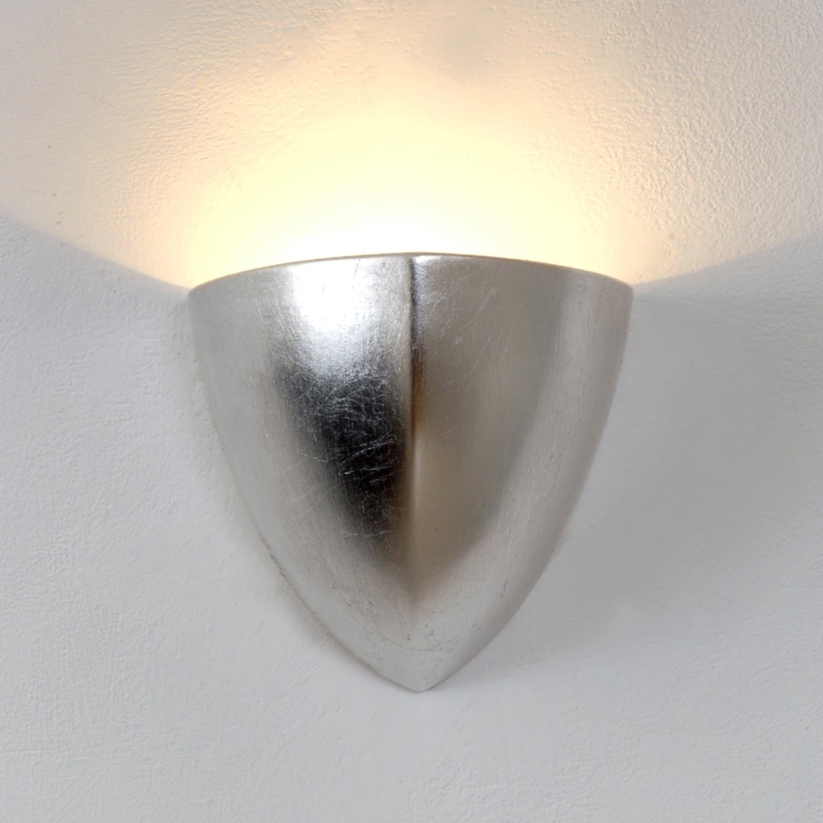 J. Holländer Silver coloured wall light Matteo Piccola ceramic, for Living / Dining Room, Ceramic, G9, 60 W, energy efficiency: A++, W: 16.5 cm, H: 16 cm