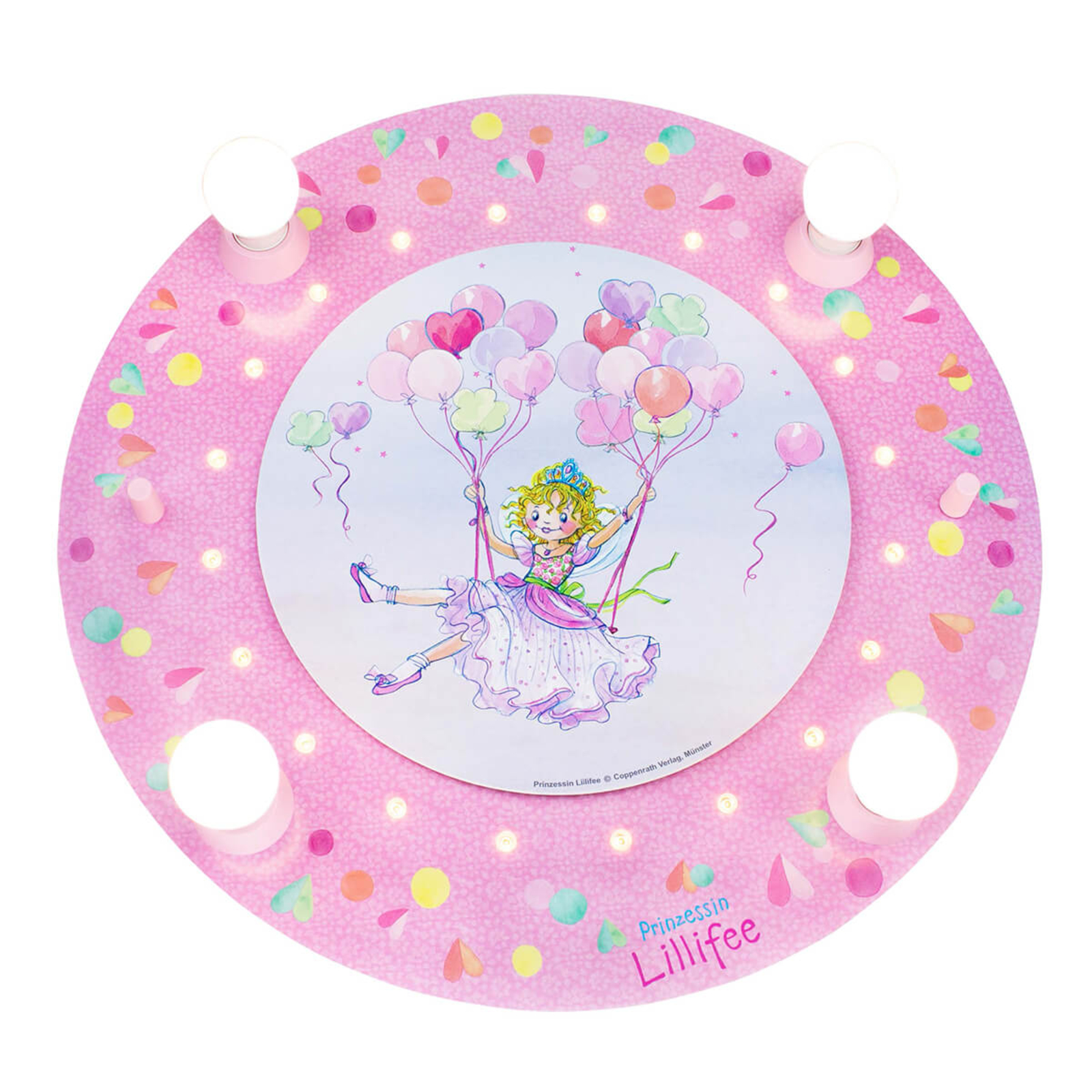 Taklampe Prinsesse Lillifee med LED-lys, rund