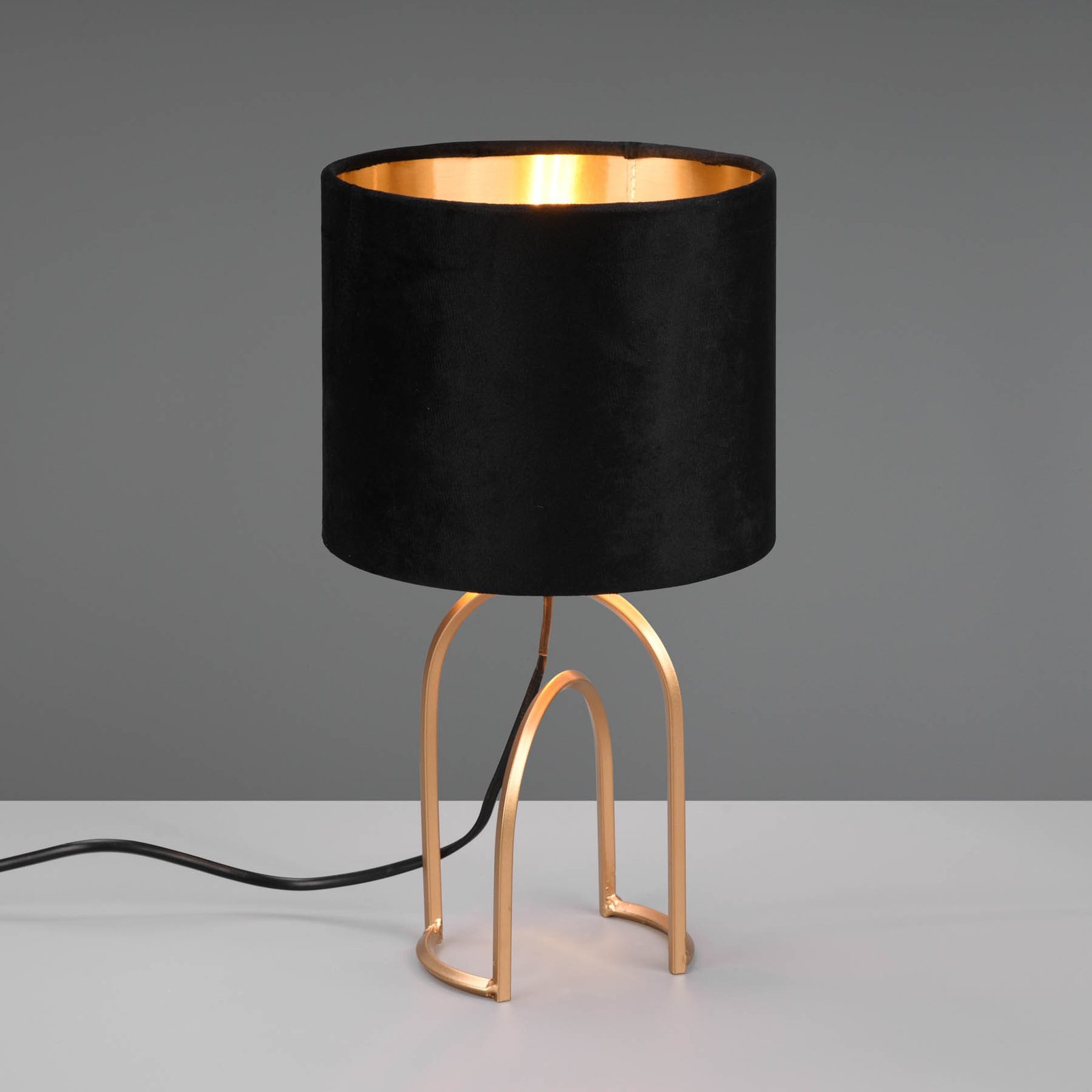 Grace table lamp with a velvet lampshade, Ø 18 cm