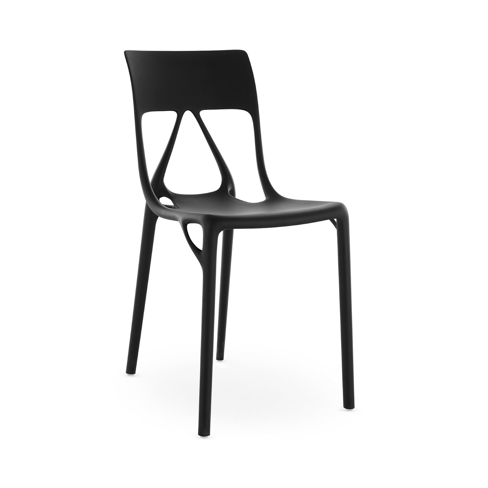 Chaises A.I. Lite, noir, hauteur 80 cm, lot de 2 - Kartell