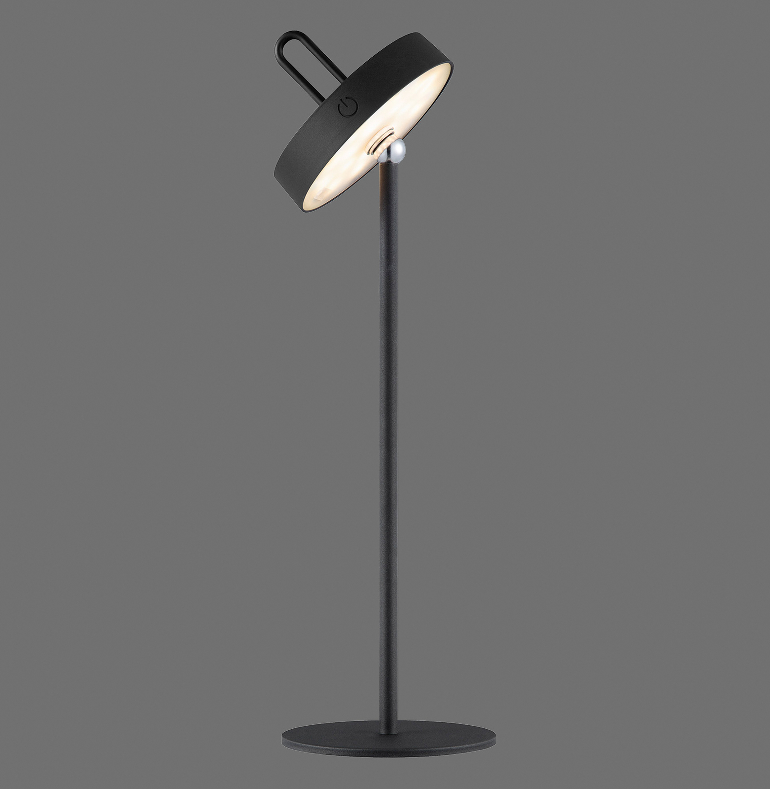 JUST LIGHT. Lampe de table LED rechargeable Amag, noir, fer, IP44