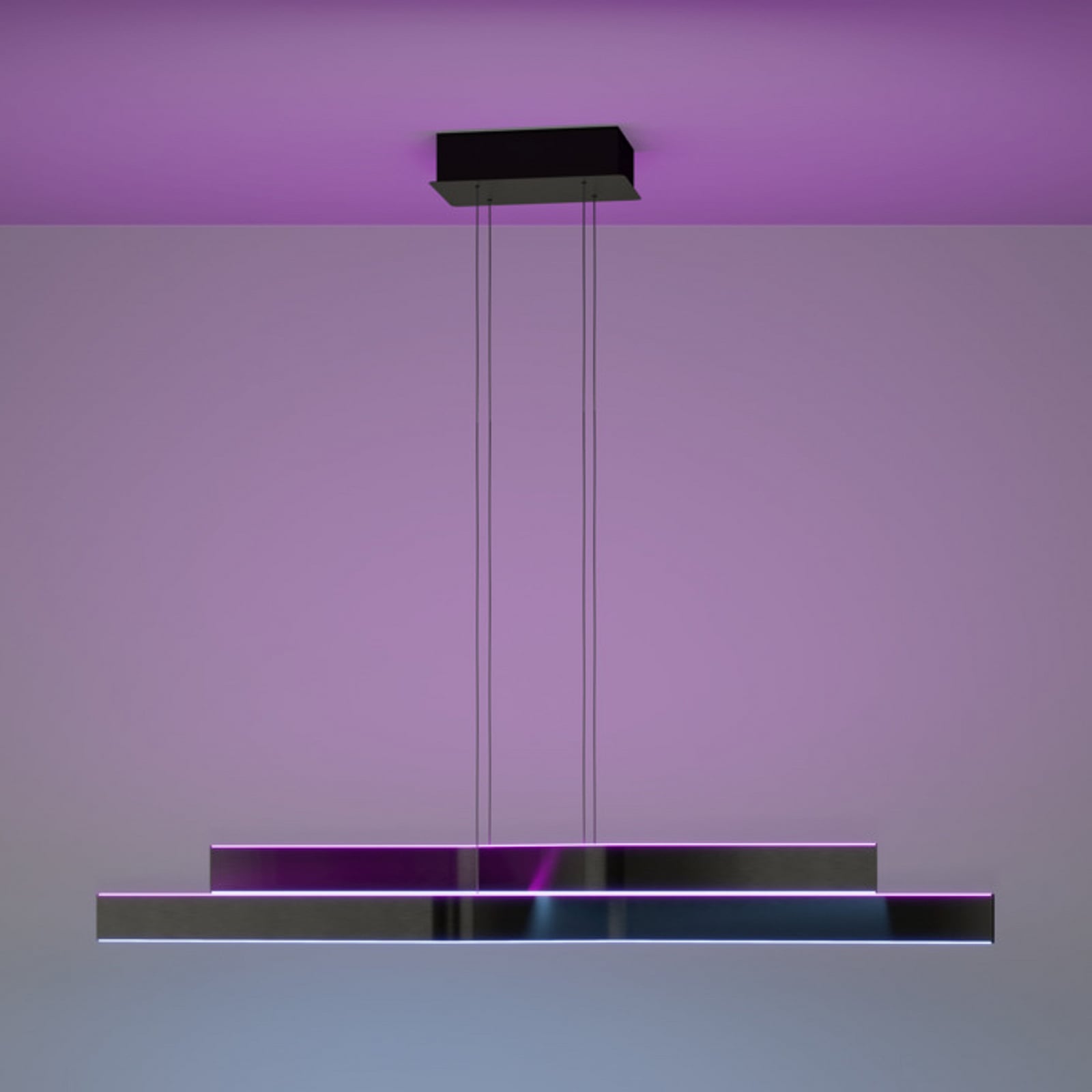 EGLO LED hanglamp PLAYITAS, zwart, 120 cm, 2-lamps, CCT EGLO LED hanglamp PLAYITAS, zwart, 120 cm, 2-lamps, CCT