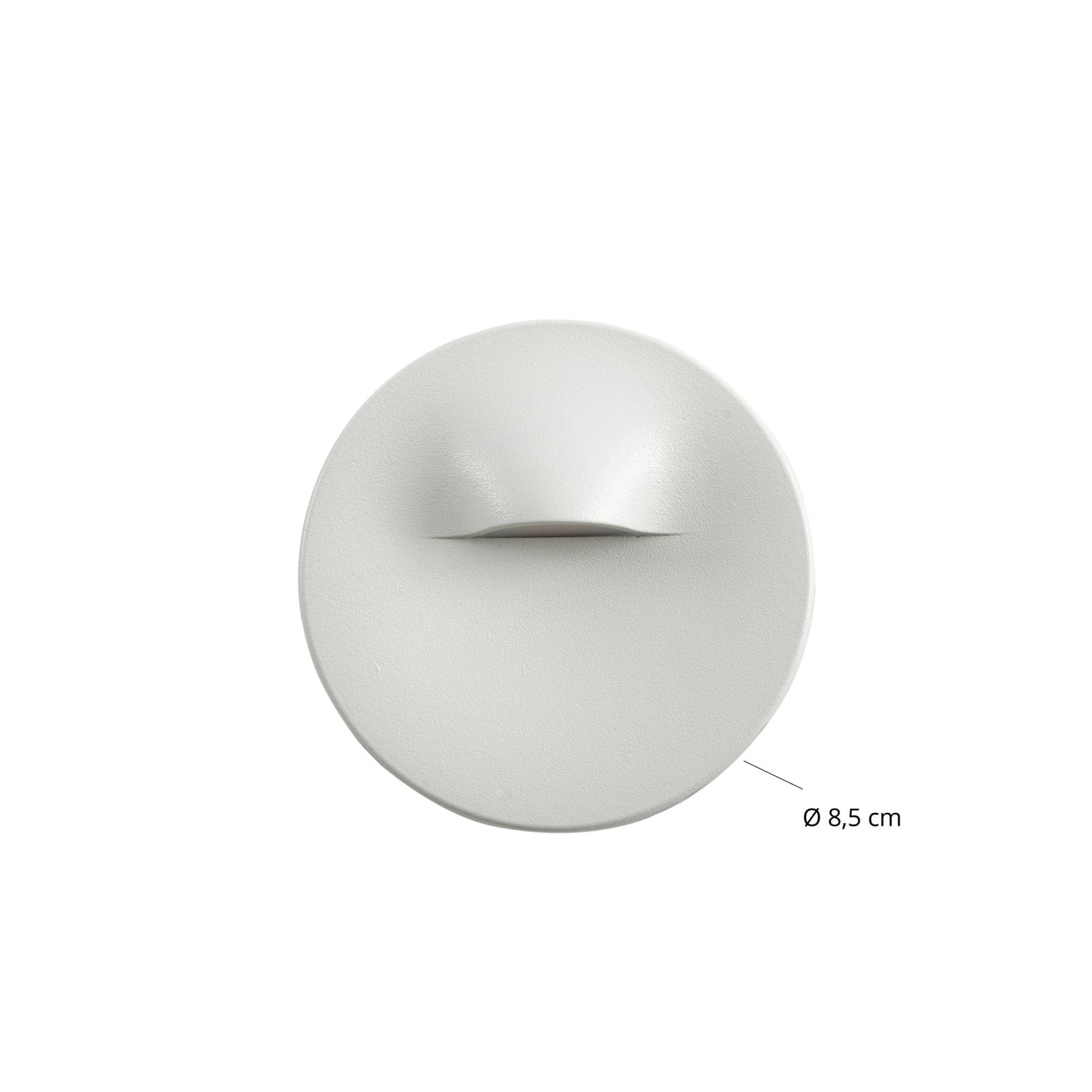 Alune LED nástenné svietidlo, okrúhle, biele, IP65, Ø 8 cm - Lindby