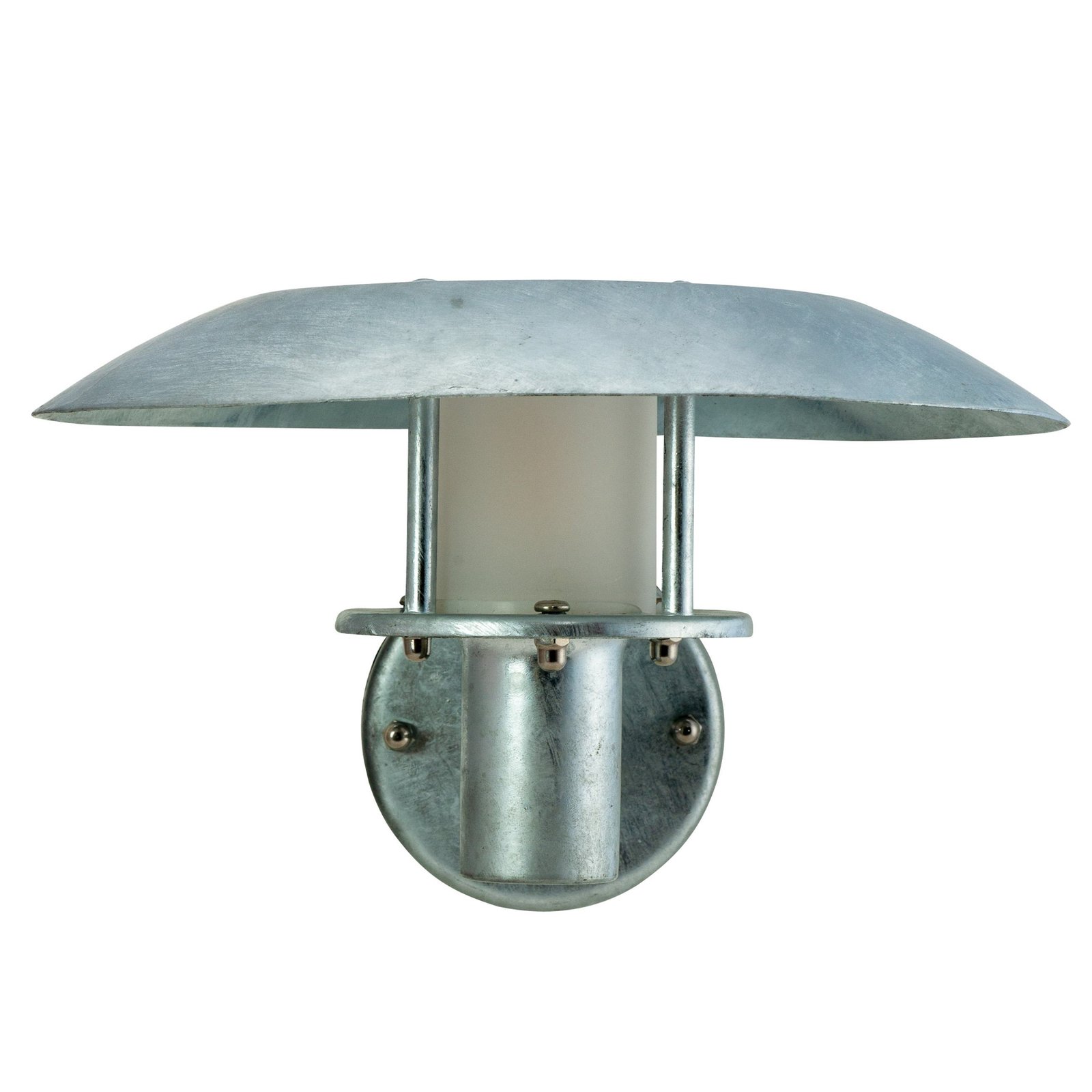 Dyberg Larsen candeeiro de parede exterior Randers, galvanizado, Ø 25 cm