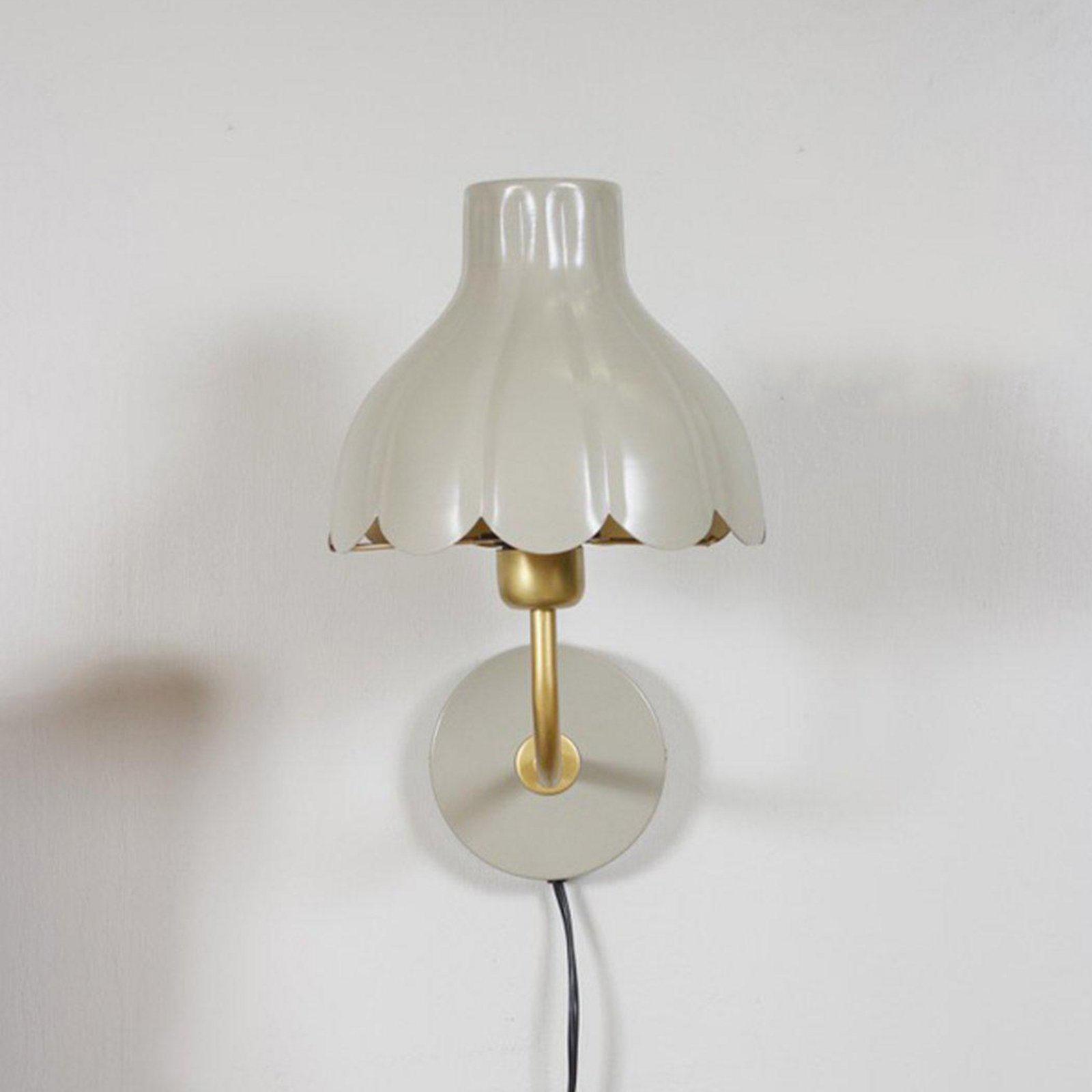 PR Home Wandlampe Wells, beige/goldfarben, 21 cm, Metall