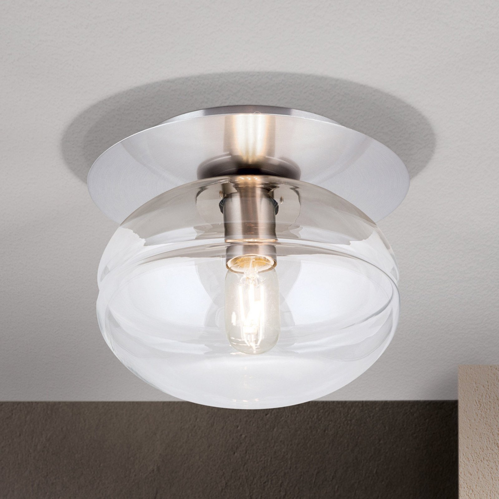 ORION Plafonieră Richard metal crom sticlă transparent - Camera de zi / sufragerie - modern - crom transparent