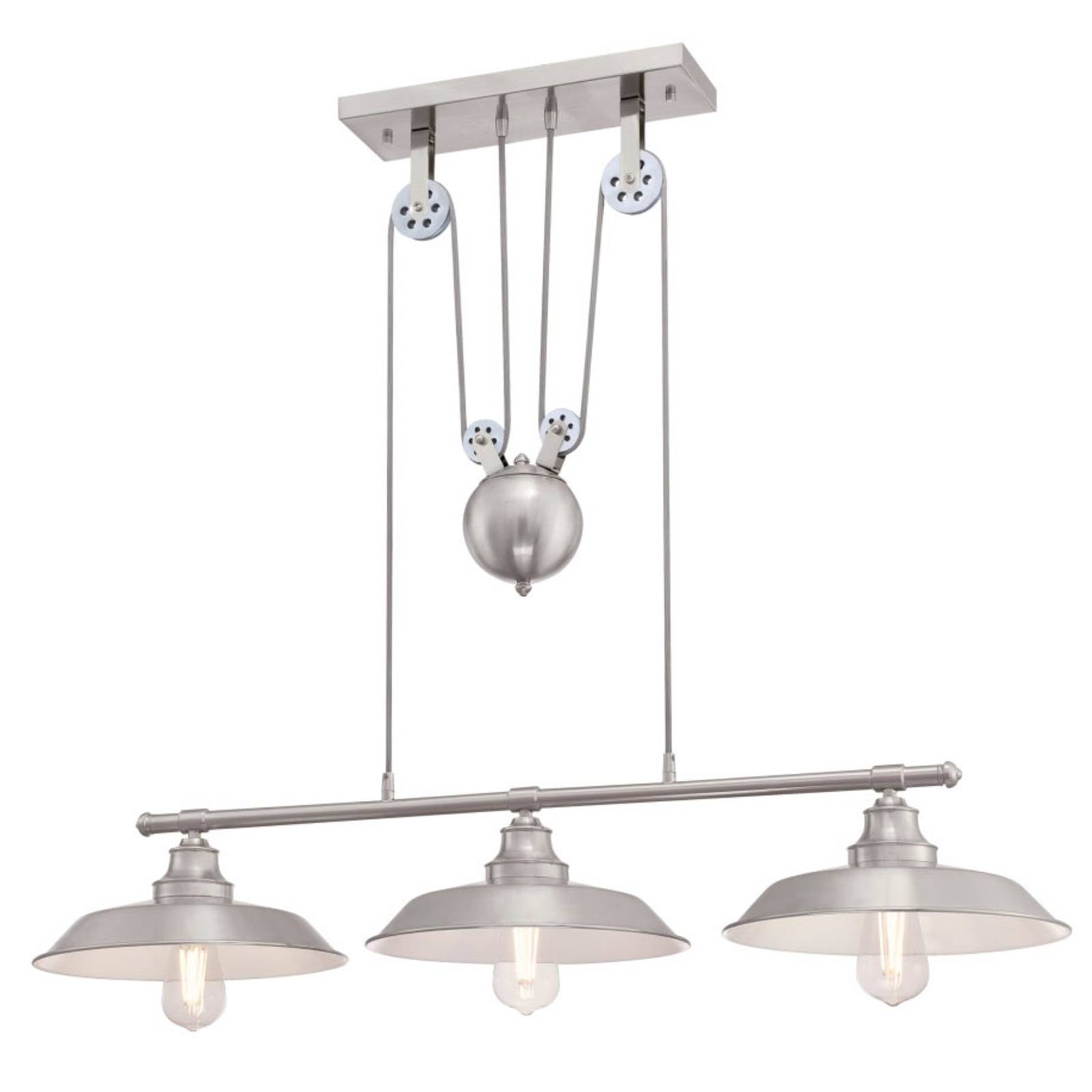 Westinghouse suspension Iron Hill blanche 3 lampes