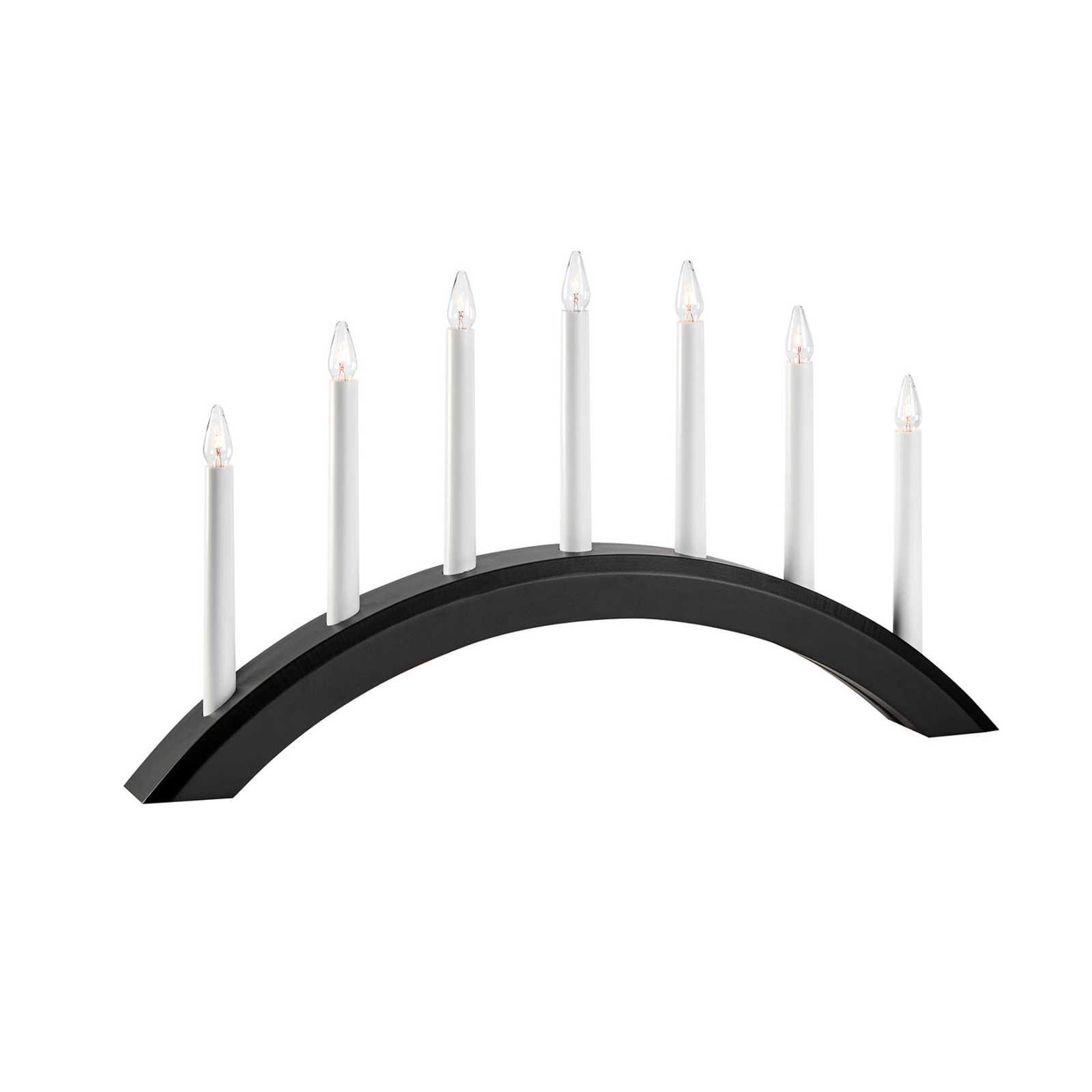 Kerzenleuchter Avento aus Holz 7-flammig, schwarz