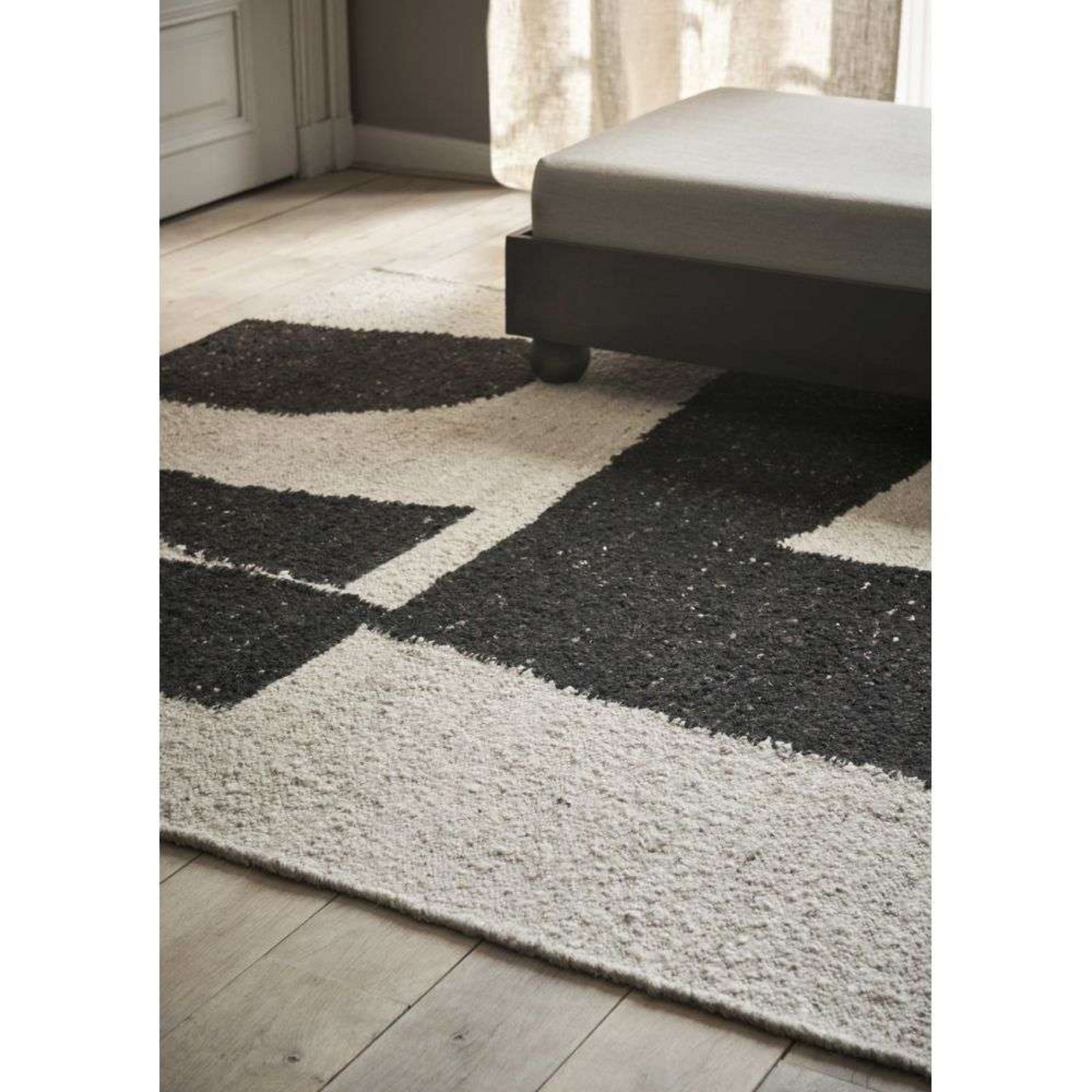 Piece Rug 140 x 200 Off-White/Coffee - ferm LIVING