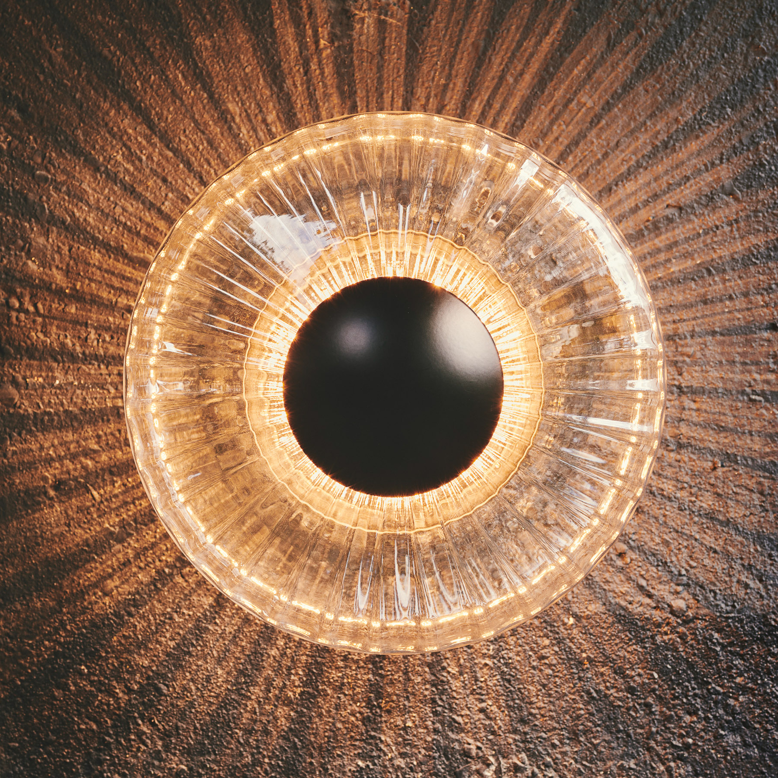 LED lauko sieninis šviestuvas "New Wave Optic", stiklas, Ø 26 cm, IP65