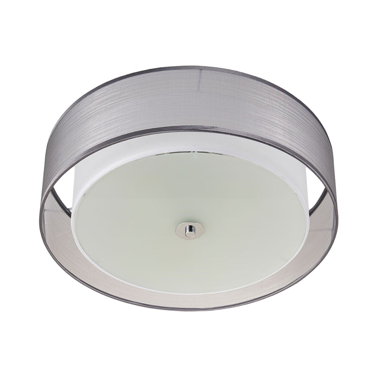 Tobia Ceiling Lamp Grey/White/Chrome - Lindby