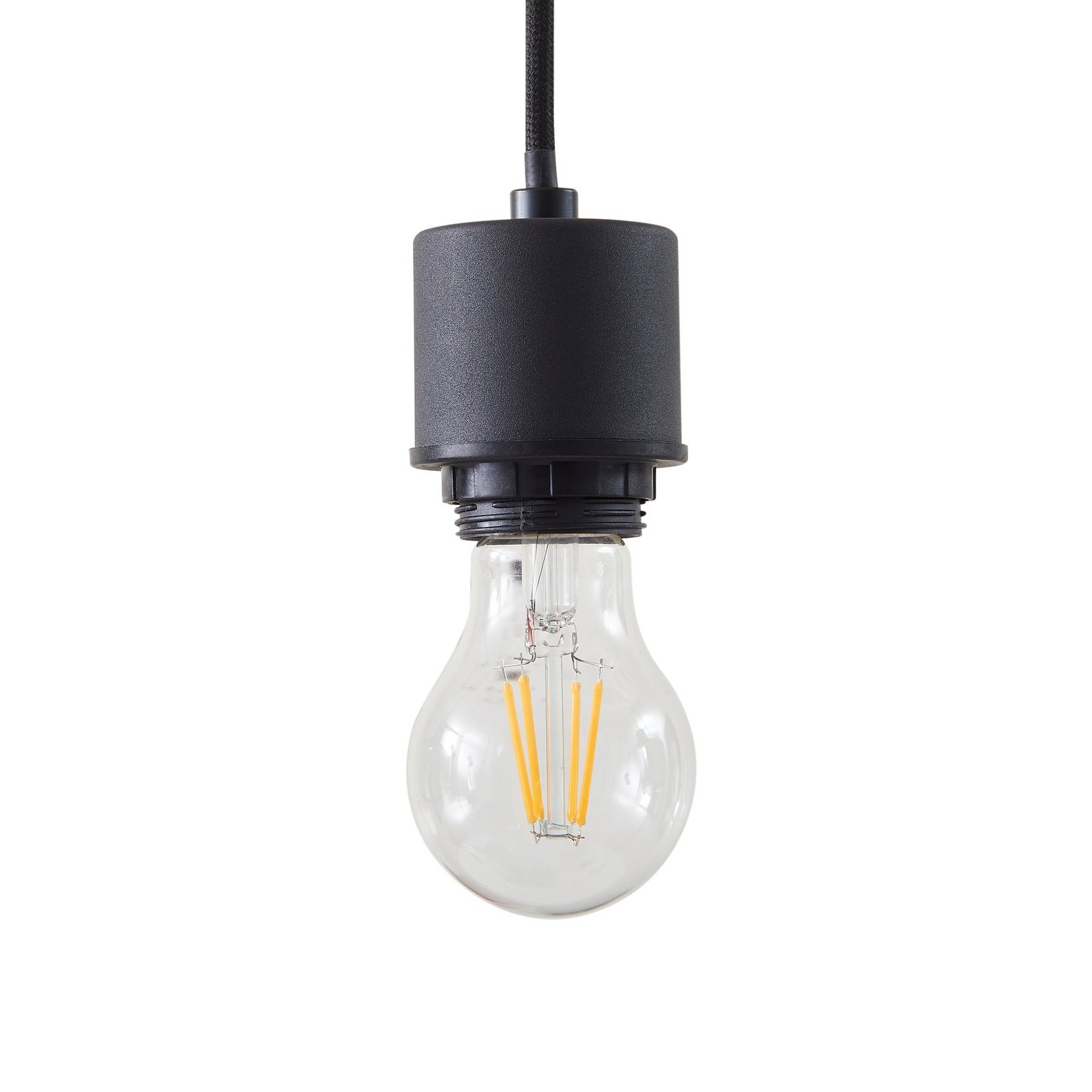Hildur 4 Lampada a Sospensione 115cm Fumé Grigio/Nero - Lindby