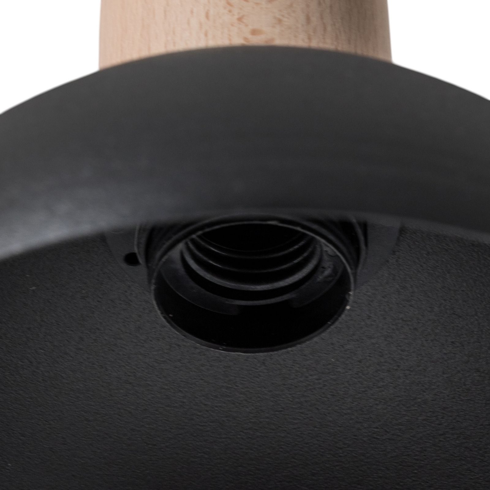 Seco hanging light, Ø 18 cm, black, metal/wood