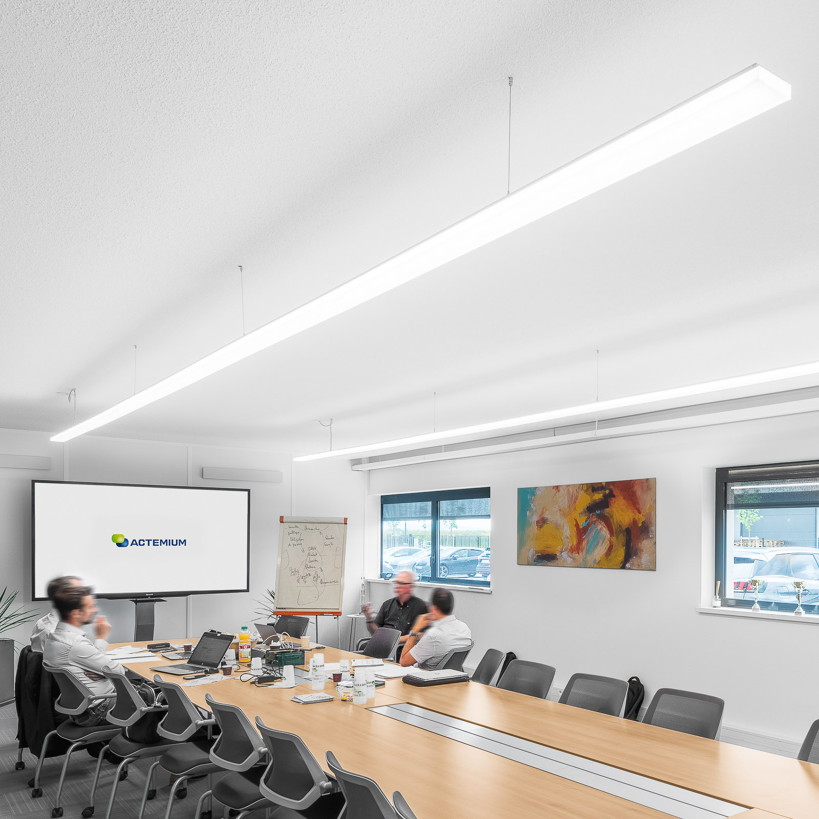 Regent Purelite Office LED ceiling light 153.1 cm Lights.co.uk