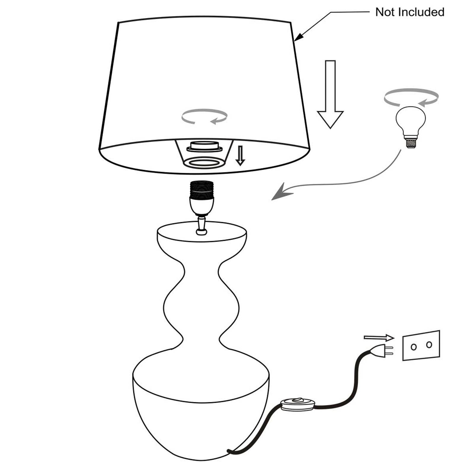 Lampa stołowa Lyon 3748ZW, wiklina Natur